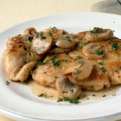 Chicken Breast in a Sweet Marsala Wine Sauce with Mushrooms