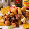 Fried Homemade Sausage with Yuca