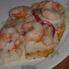 Filet of Tilapia in a White Sauce with Shrimp