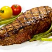 Grilled Top Sirloin Steak Served on a Custom Hot Grill