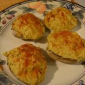 Baked Stuffed Mushrooms with Crab Meat